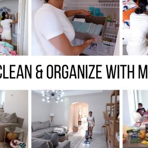 ALL DAY CLEAN & ORGANIZE WITH ME // HOUSE UPDATES // GROCERY HAUL // Jessica Tull clean with me