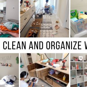 ALL DAY CLEAN, DECLUTTER & ORGANIZE WITH ME//SHARED ROOM MINI MAKEOVER // Jessica Tull cleaning