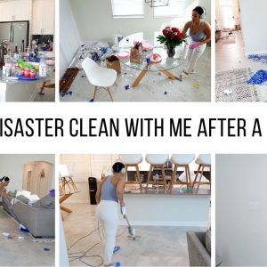 COMPLETE DISASTER CLEAN WITH ME AFTER A WILD PARTY!! // CLEANING MOTIVATION // Jessica Tull cleaning