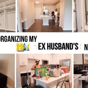 CLEANING & ORGANIZING MY EX HUSBANDS NEW PLACE !! // Jessica Tull cleaning