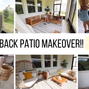 PATIO TRANSFORMATION!! // SUMMER CLEAN & DECORATE OUTDOOR PATIO // Jessica Tull cleaning