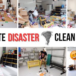 COMPLETE DISASTER GARAGE CLEANING // CLEAN WITH ME // Jessica Tull