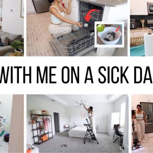 SICK DAY CLEAN WITH ME!! // CLEANING MOTIVATION // Jessica Tull cleaning