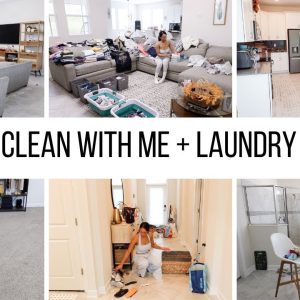 CLEAN WITH ME + LAUNDRY ROUTINE FAMILY OF 4 // CLEANING MOTIVATION // Jessica Tull cleaning