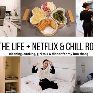 DITL + CLEANING, COOKING, DINNER FOR MY BOO // NETFLIX & CHILL ROUTINE *GONE WRONG* // Jessica Tull