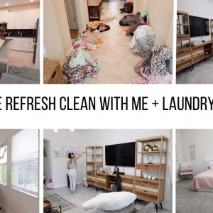 WHOLE HOUSE REFRESH CLEAN WITH ME // CLEANING MOTIVATION // LAUNDRY MOTIVATION //Jessica Tull